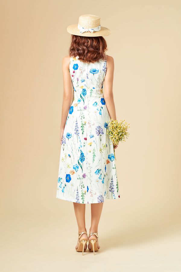05# Alice, Watercolor Printed Midday Dress